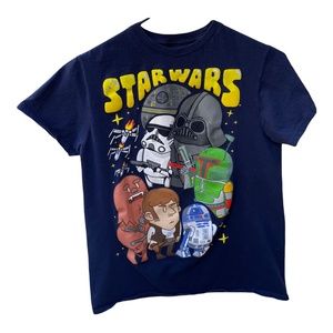 Star Wars Cartoon Characters Graphic T Shirt Size M